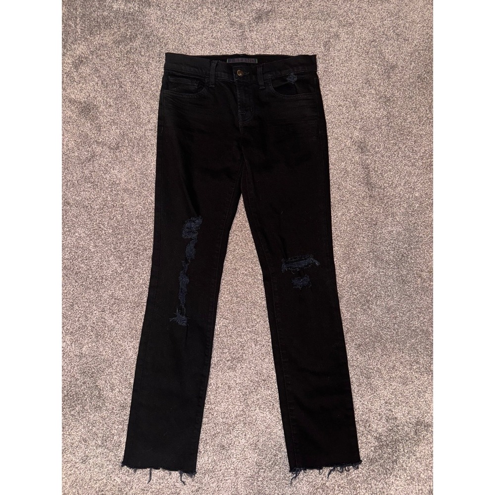 JBrand Women's Black Distressed Denim Jeans‎
